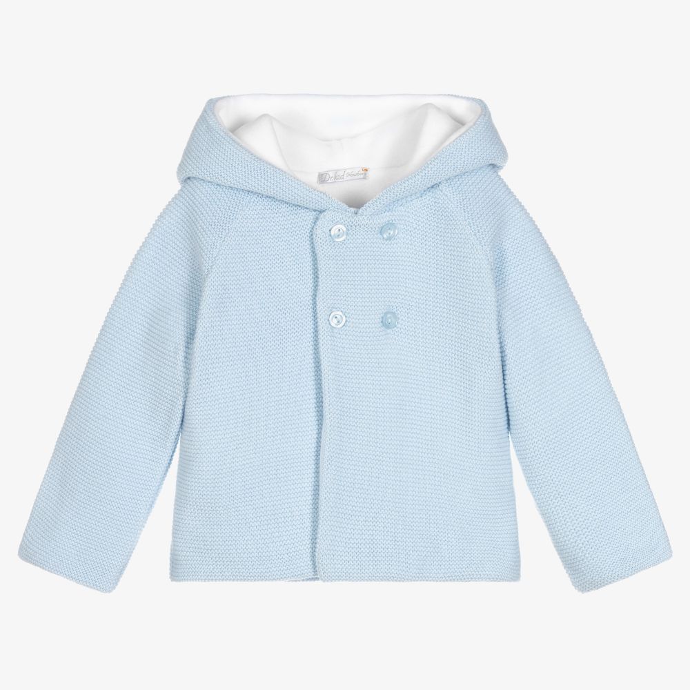 Dr. Kid - Blue Knitted Pram Jacket | Childrensalon