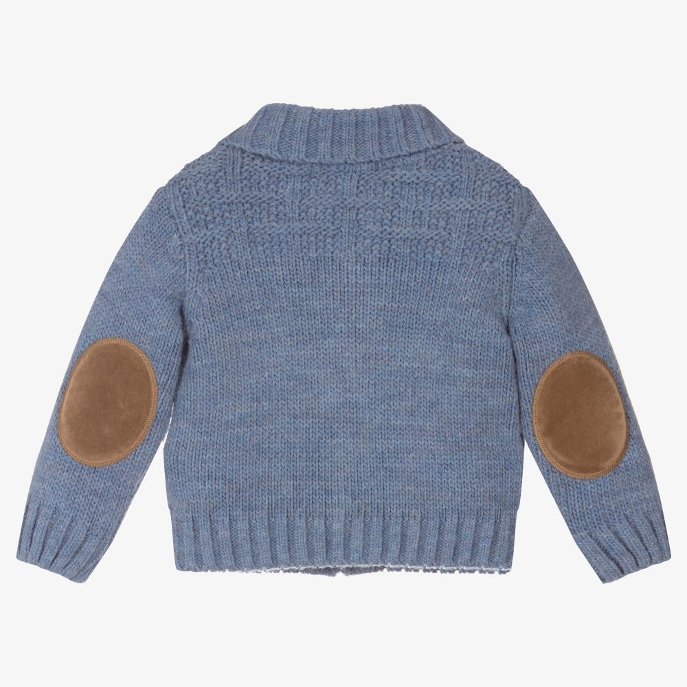 Dr. Kid Blue Knitted Wool Cardigan Childrensalon Outlet