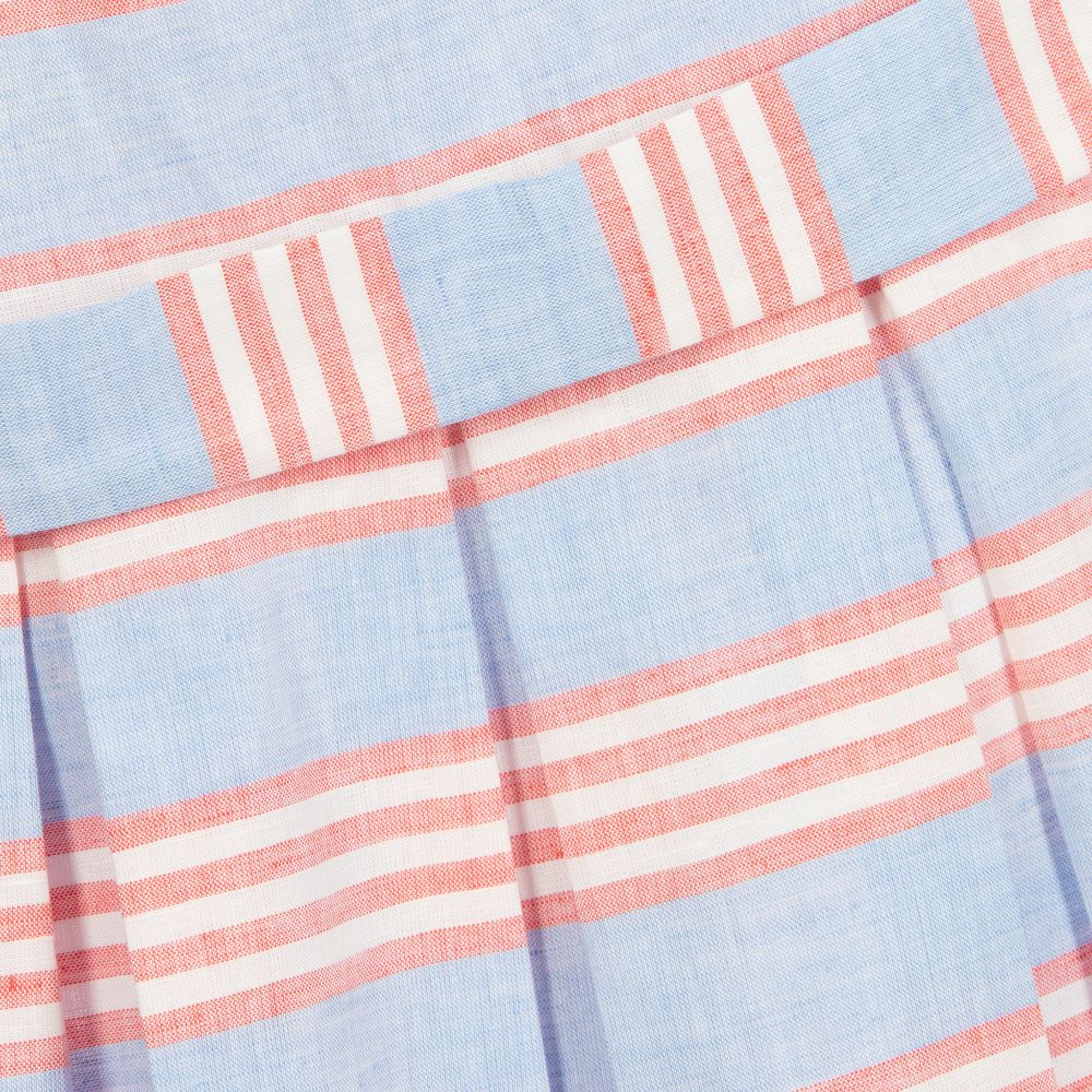 Dr. Kid-Blue & Red Linen Dress | Childrensalon Outlet