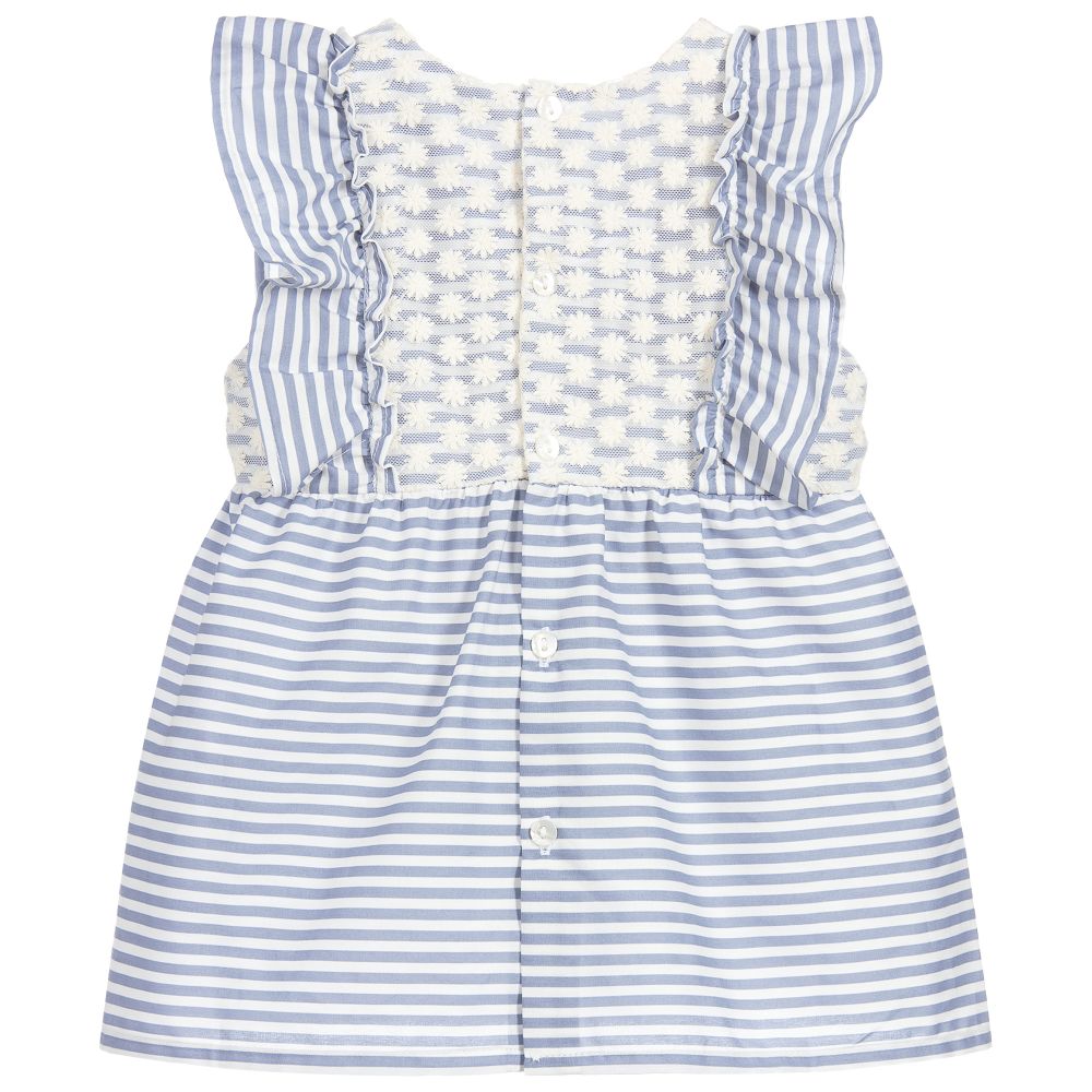 Dr. Kid-Blue Striped Cotton Blouse | Childrensalon Outlet