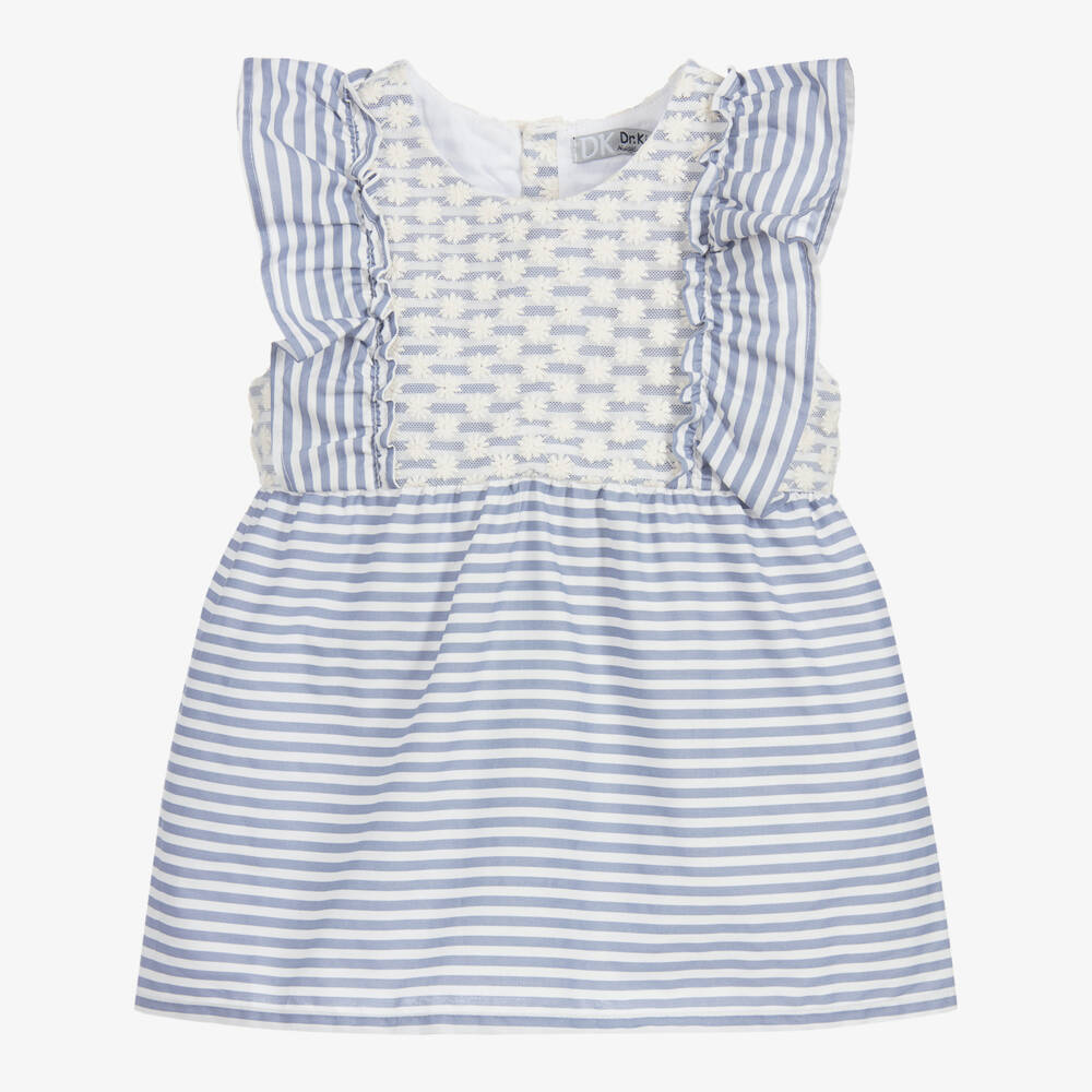 Dr. Kid-Blue Striped Cotton Blouse | Childrensalon Outlet