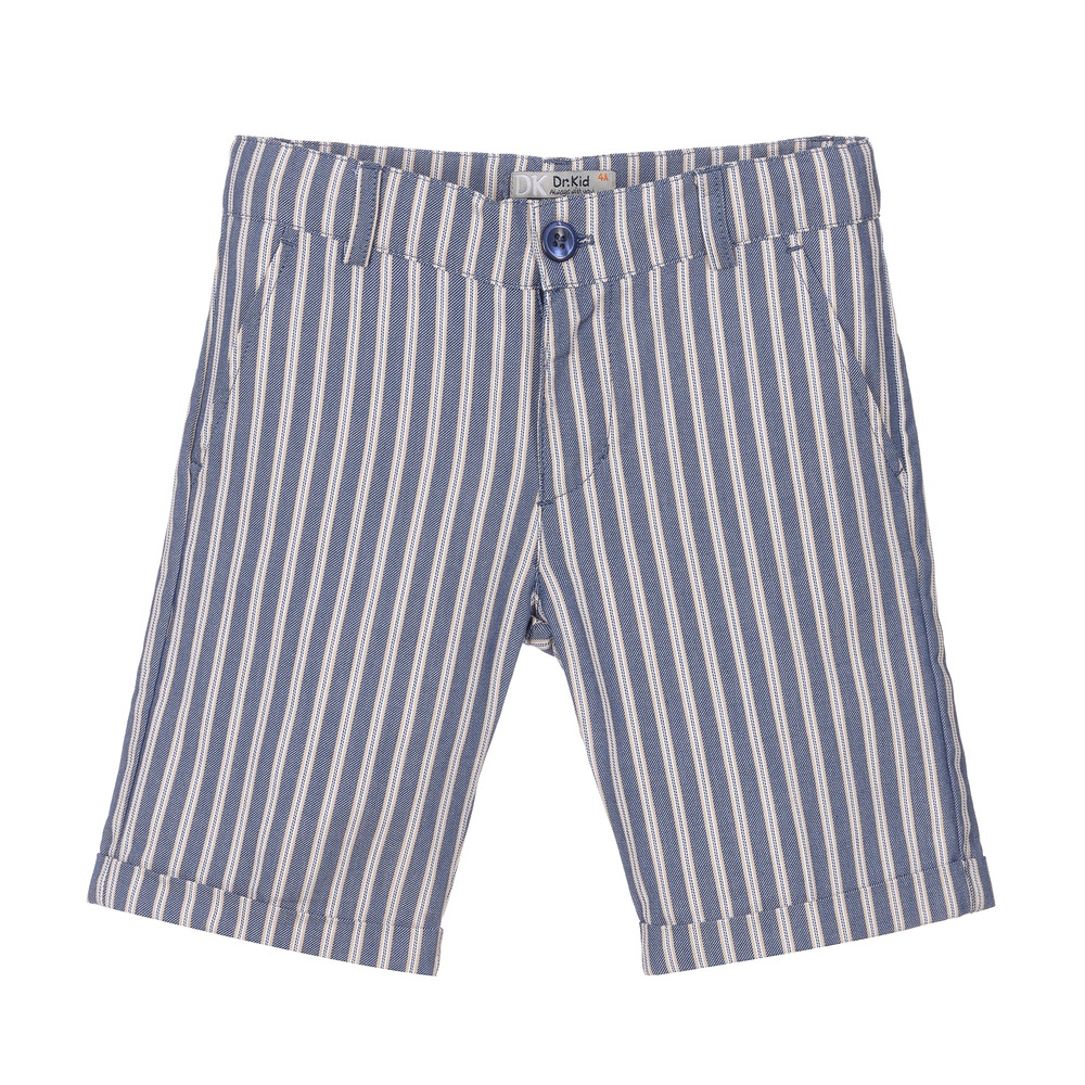 Dr. Kid-Blue Striped Cotton Shorts | Childrensalon Outlet