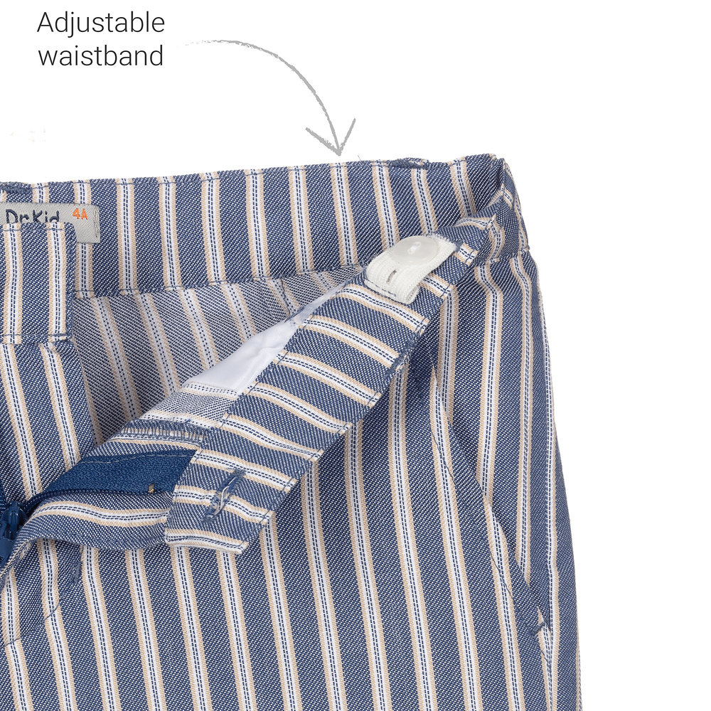 Dr. Kid-Blue Striped Cotton Shorts | Childrensalon Outlet