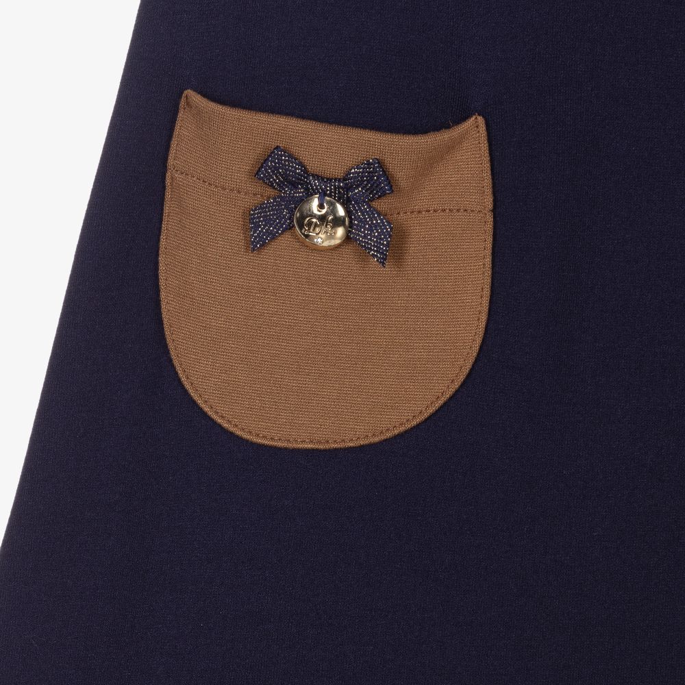 Dr. Kid-Blue Viscose Jersey Dress | Childrensalon Outlet