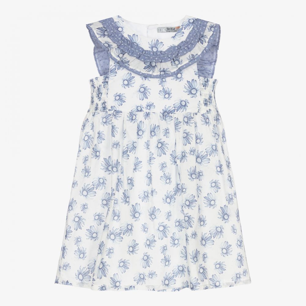 Dr. Kid - Robe bleue et blanche à fleurs | Childrensalon