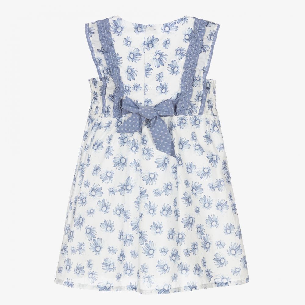 Dr. Kid-Бело-голубое платье с цветами | Childrensalon Outlet