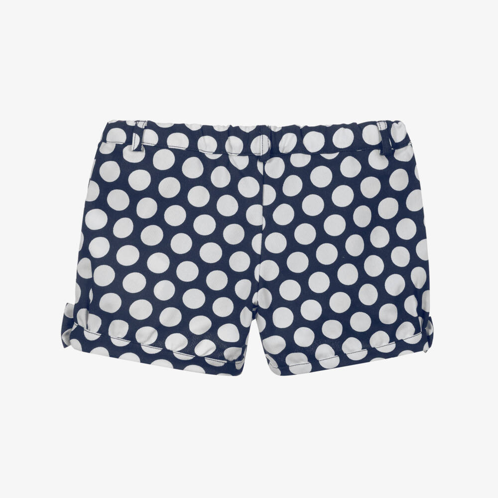 Dr. Kid-Blue & White Polka Dot Shorts | Childrensalon Outlet