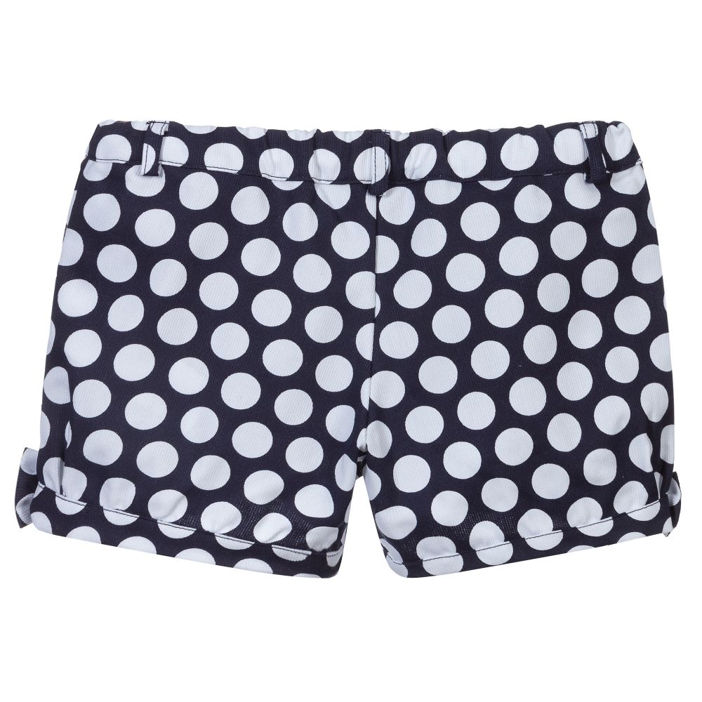 Dr. Kid-Blue & White Polka Dot Shorts | Childrensalon Outlet