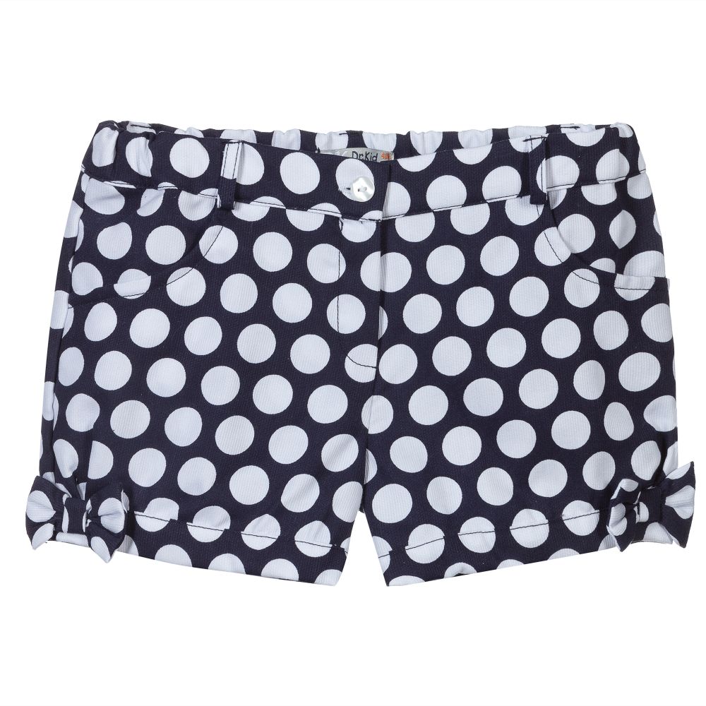 Dr. Kid - Blue & White Polka Dot Shorts | Childrensalon Outlet