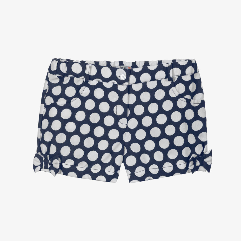 Dr. Kid-Blue & White Polka Dot Shorts | Childrensalon Outlet