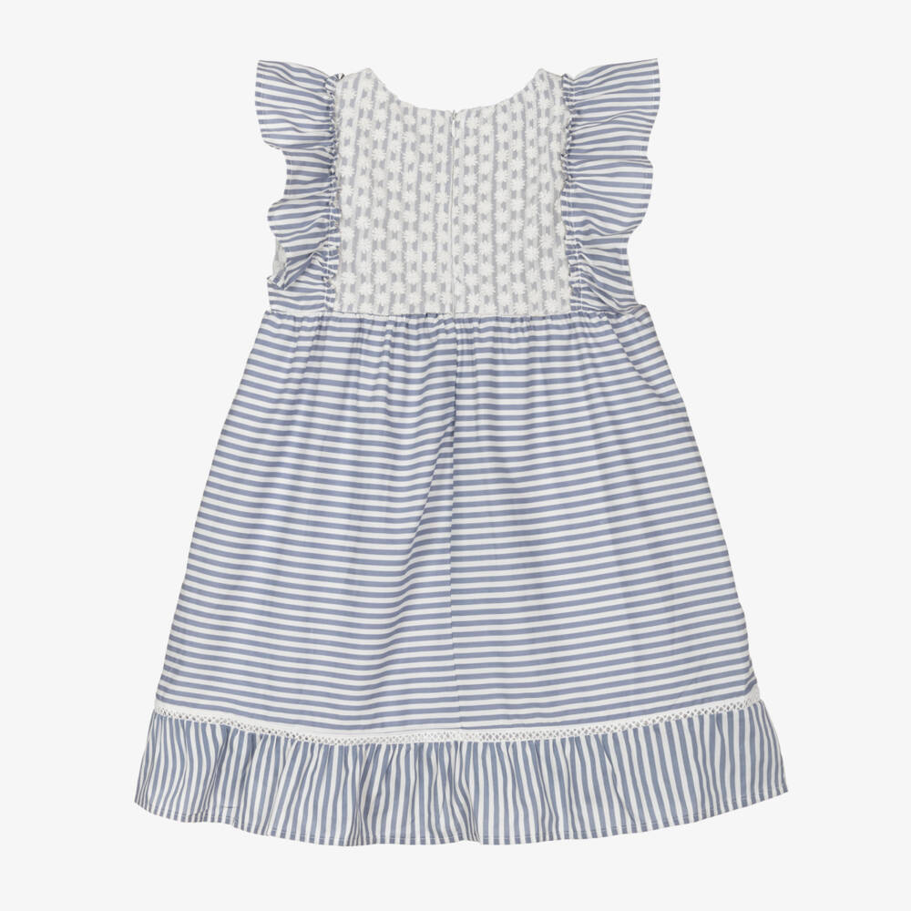 Dr. Kid-Blue & White Striped Dress | Childrensalon Outlet