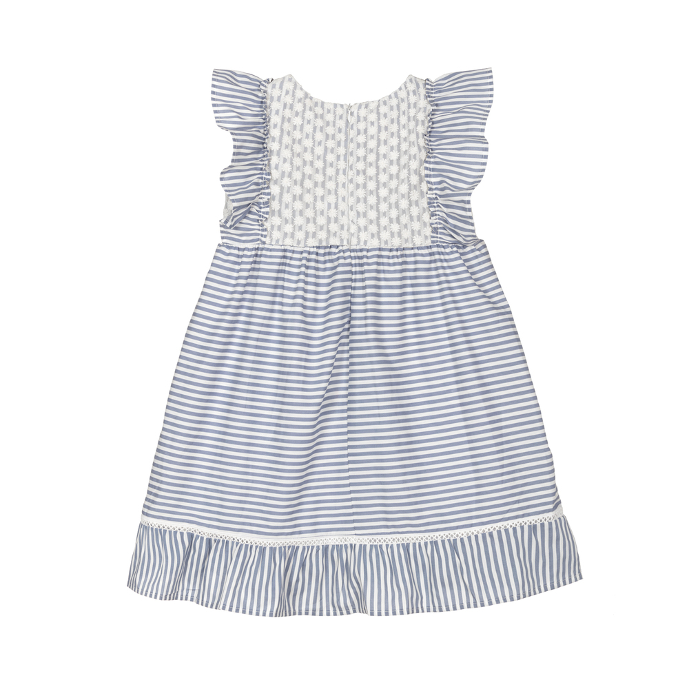 Dr. Kid-Blue & White Striped Dress | Childrensalon Outlet