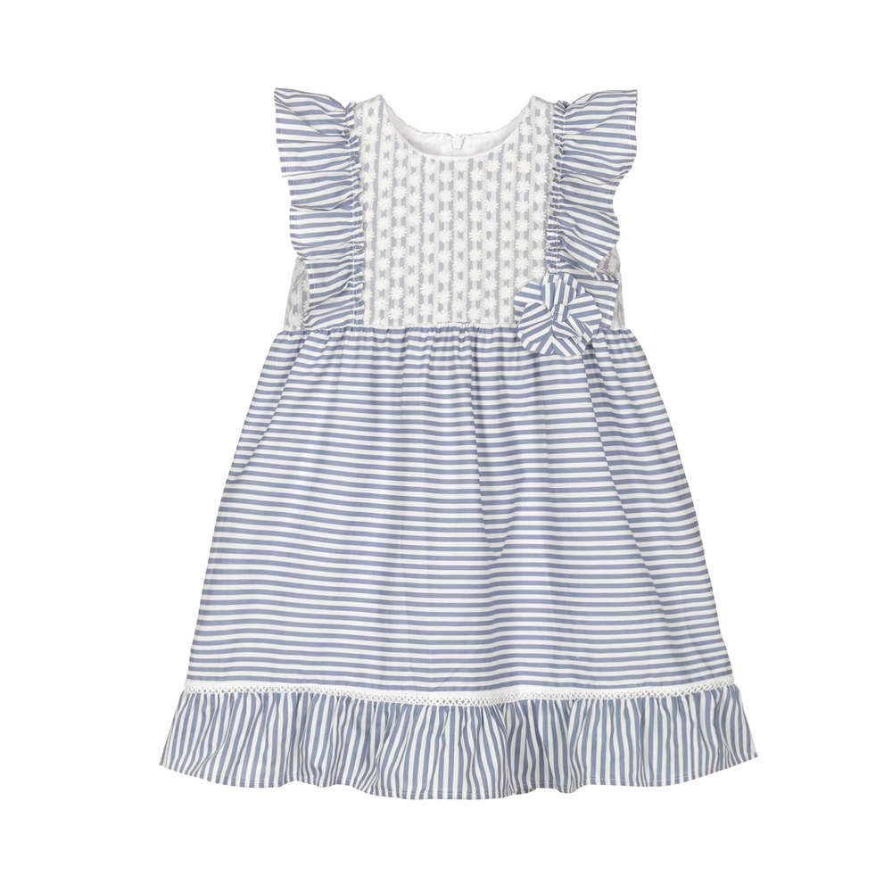 Dr. Kid-Blue & White Striped Dress | Childrensalon Outlet