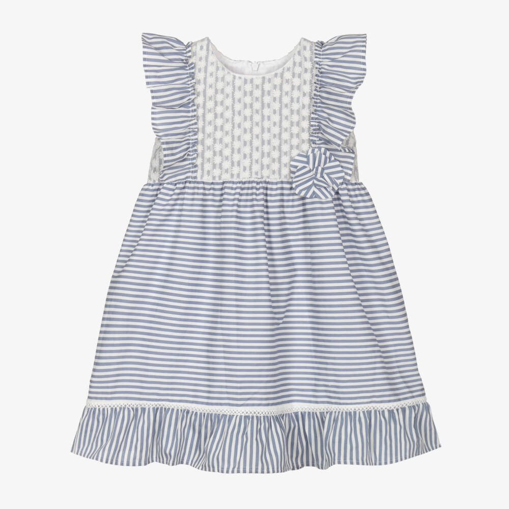 Dr. Kid-Blue & White Striped Dress | Childrensalon Outlet