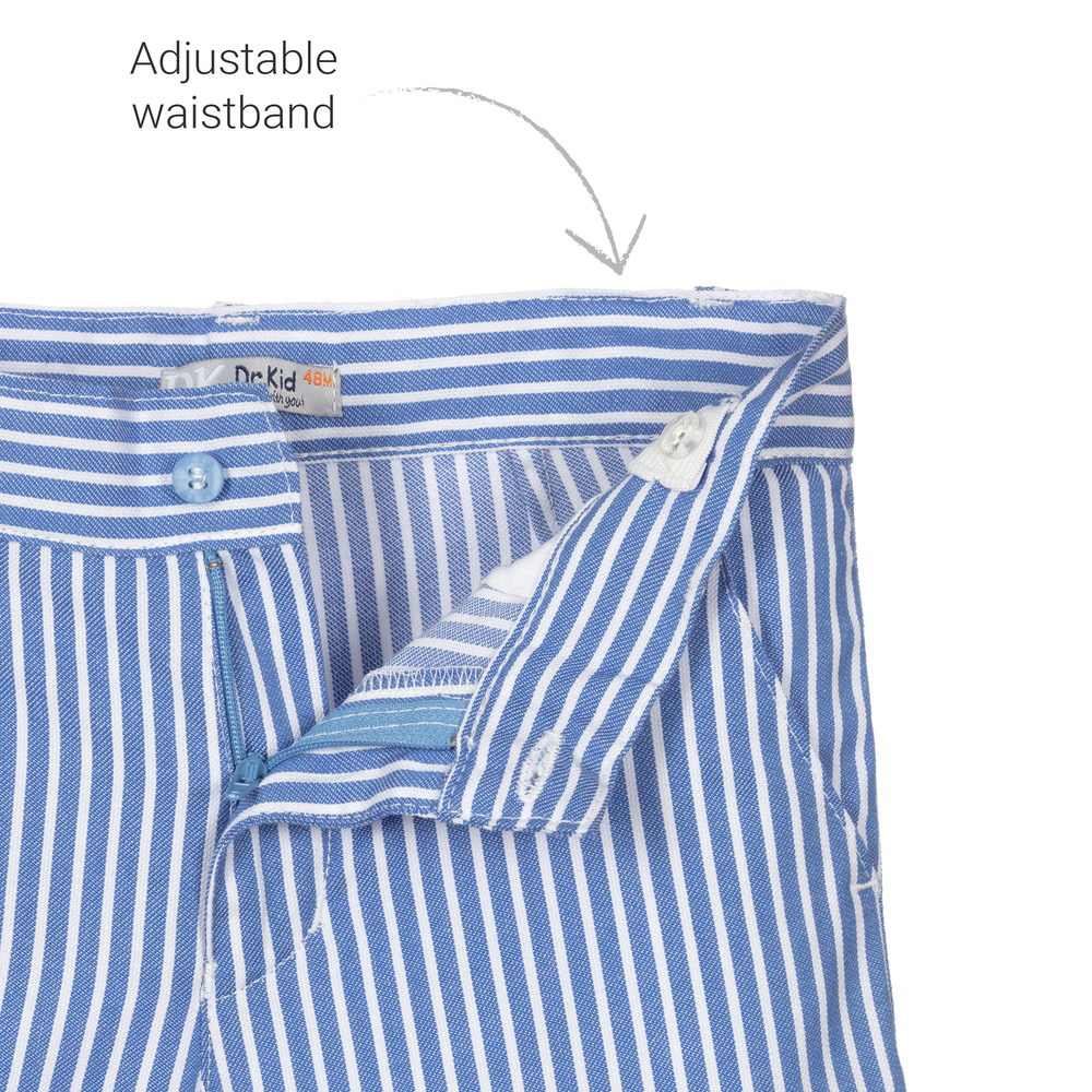 Dr. Kid-Blue & White Striped Shorts | Childrensalon Outlet