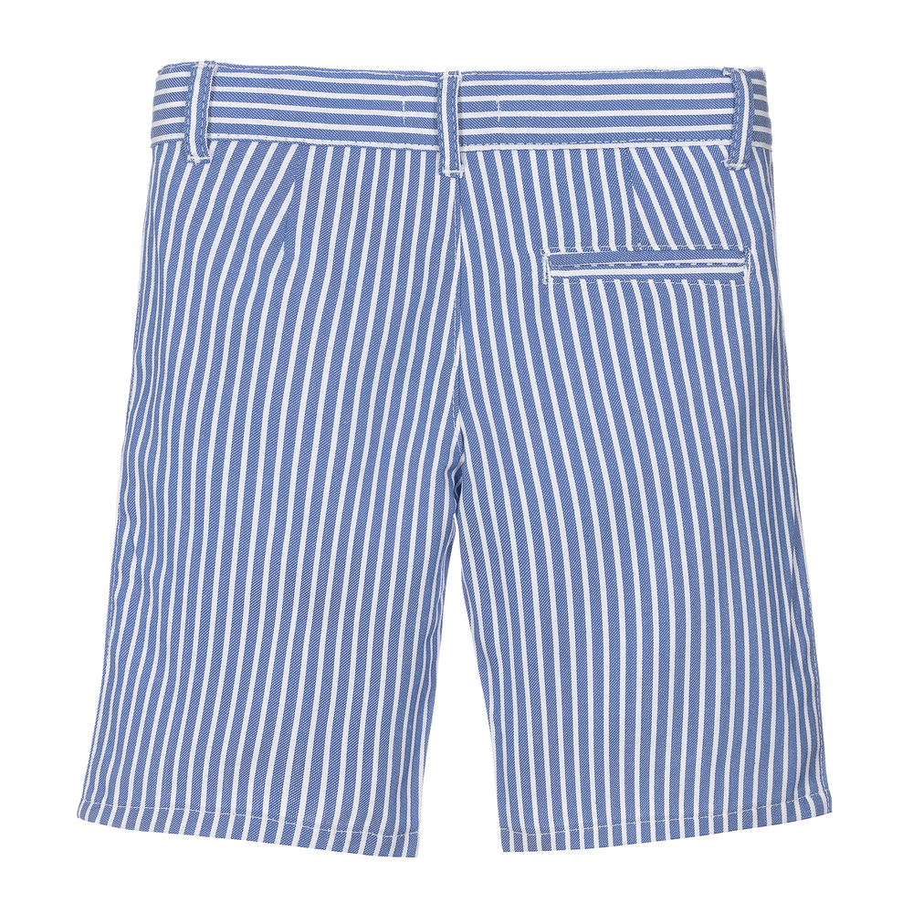Dr. Kid-Blue & White Striped Shorts | Childrensalon Outlet