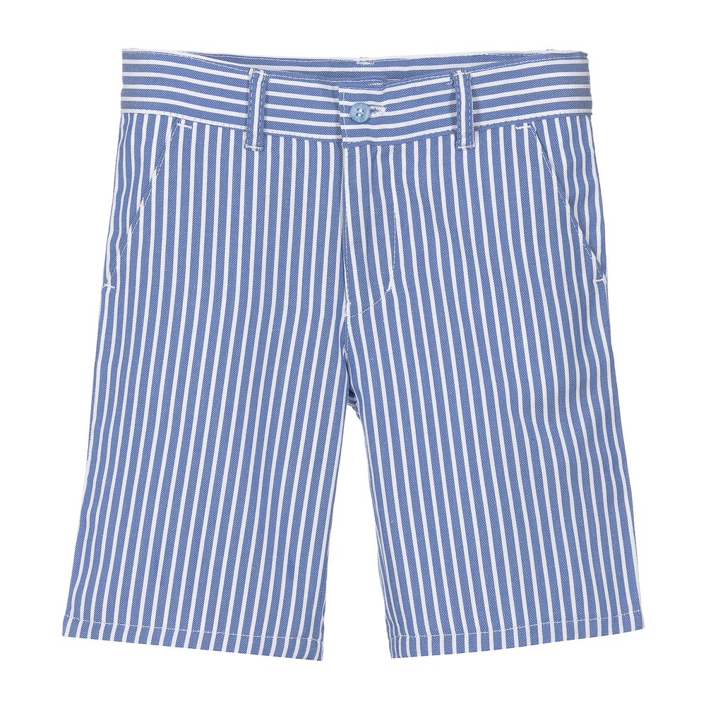 Dr. Kid - Blue & White Striped Shorts | Childrensalon