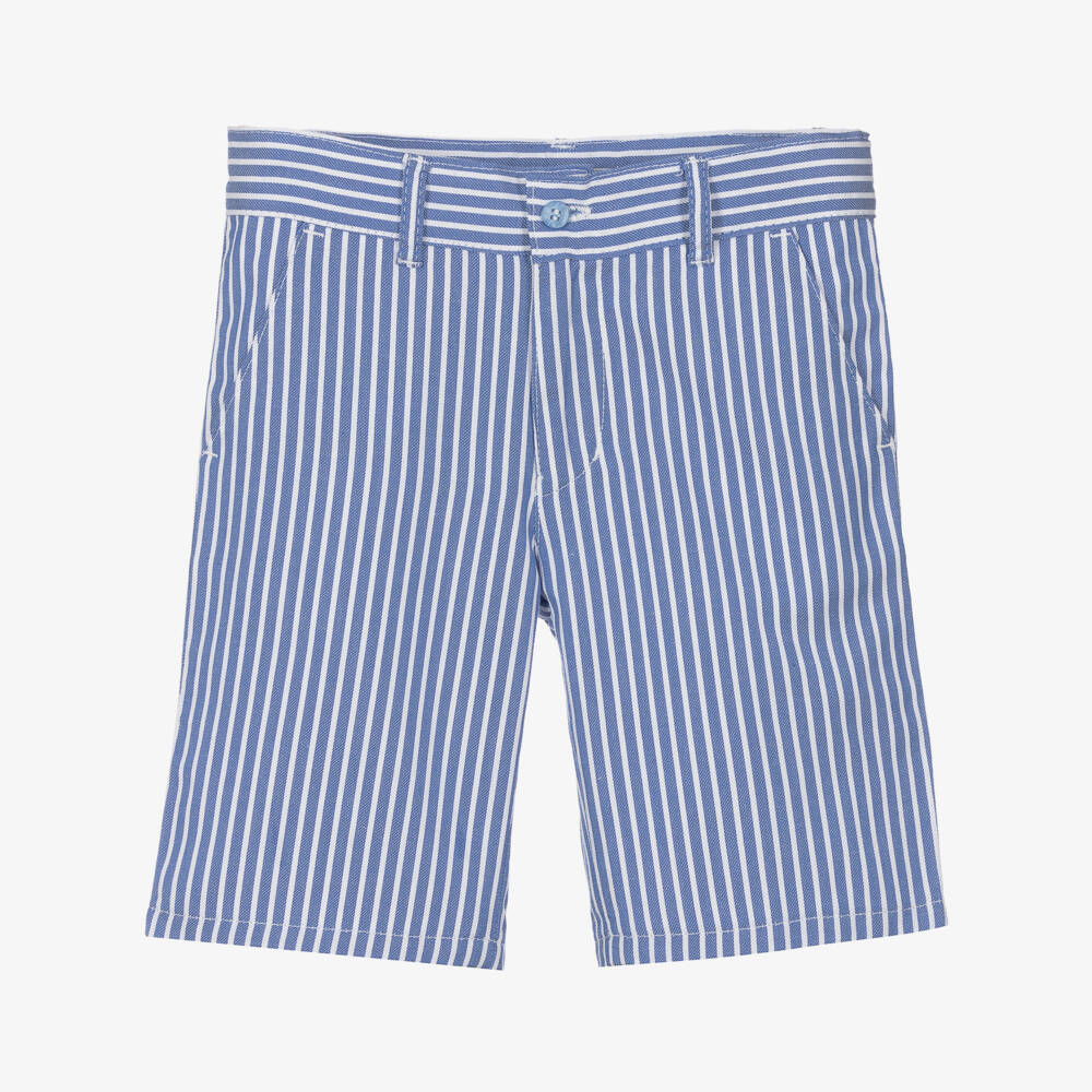 Dr. Kid-Blue & White Striped Shorts | Childrensalon Outlet
