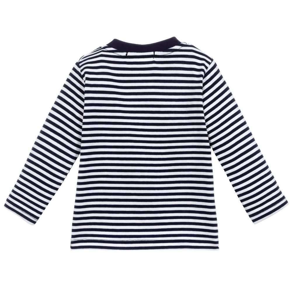 Dr. Kid-Blue & White Striped Top | Childrensalon Outlet