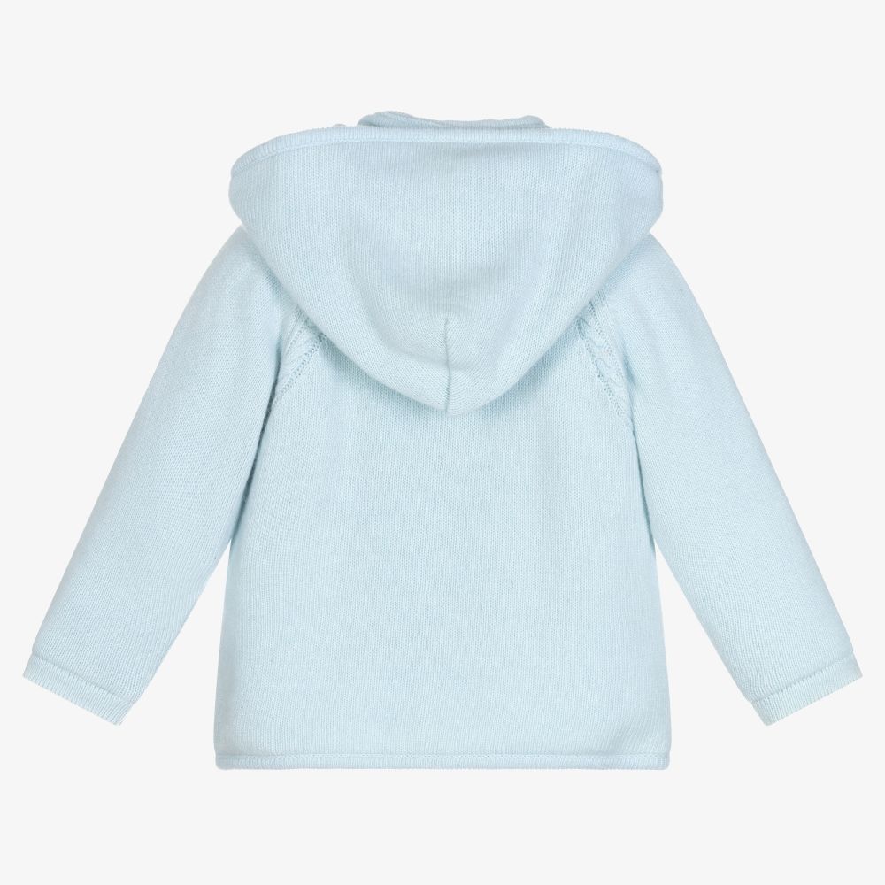 Dr. Kid-Blue Wool Blend Baby Cardigan | Childrensalon Outlet