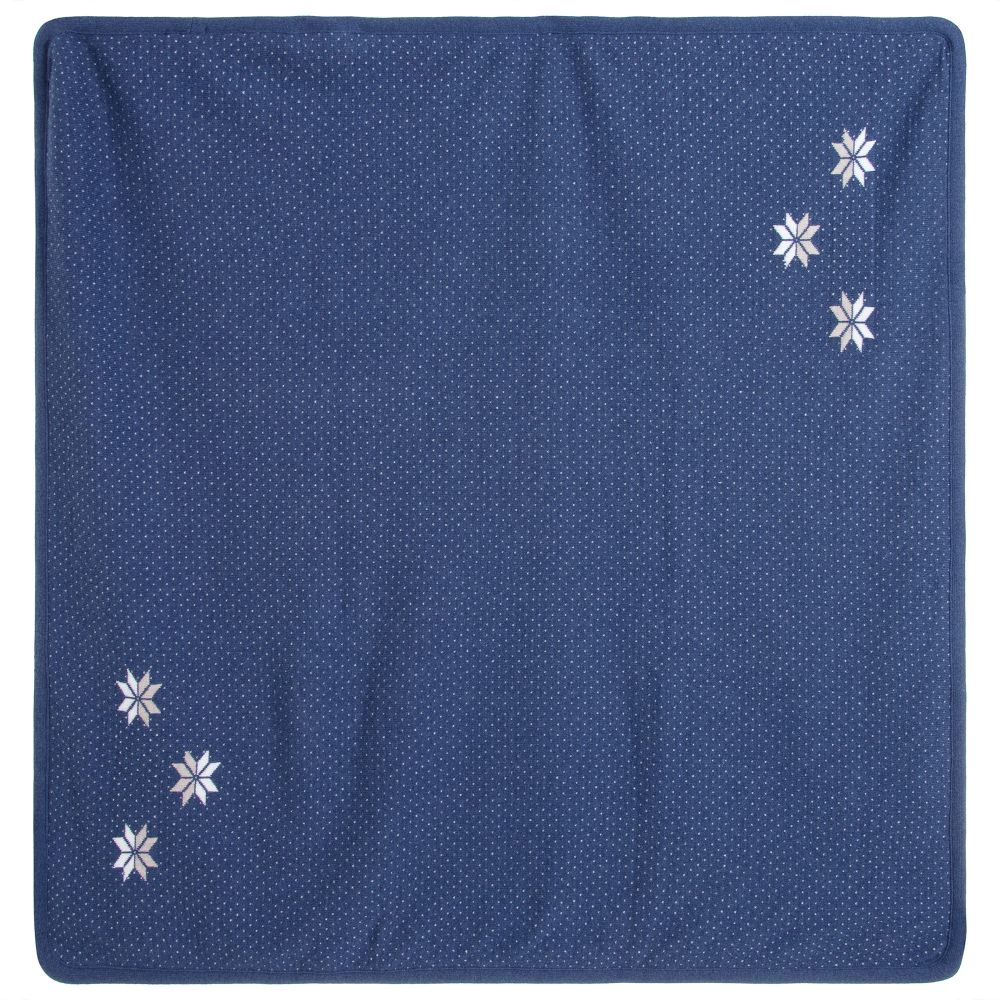 Dr. Kid - Couverture en laine mélangée bleue (94 cm) | Childrensalon
