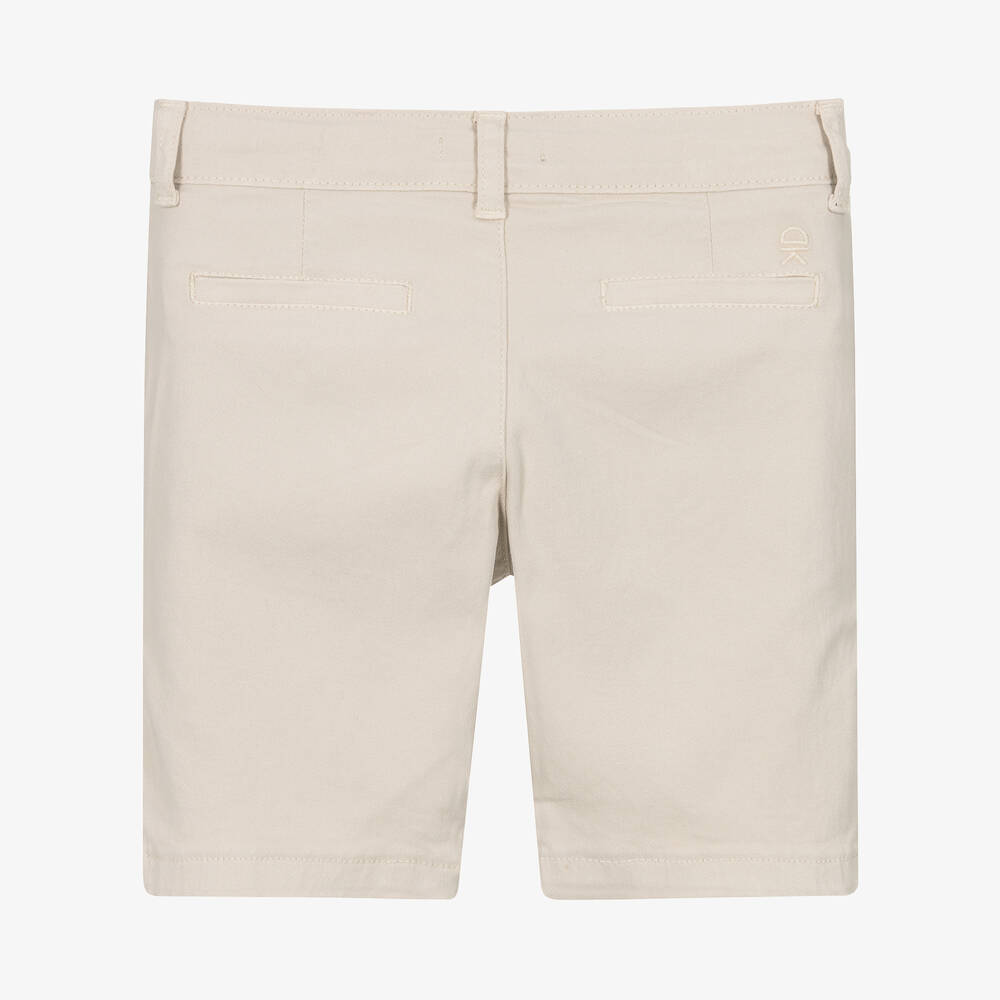 Dr. Kid-Boys Beige Cotton Chino Shorts | Childrensalon Outlet