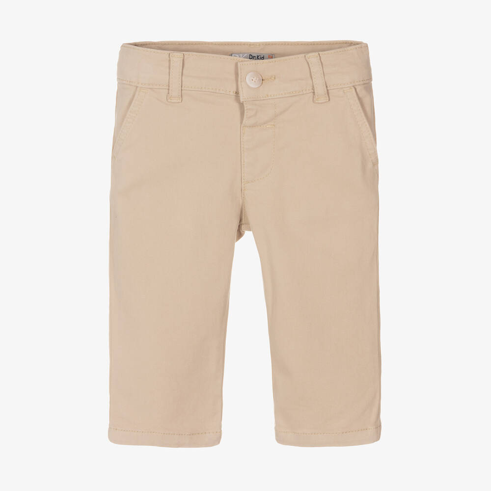 Dr. Kid-Boys Beige Cotton Chinos | Childrensalon Outlet