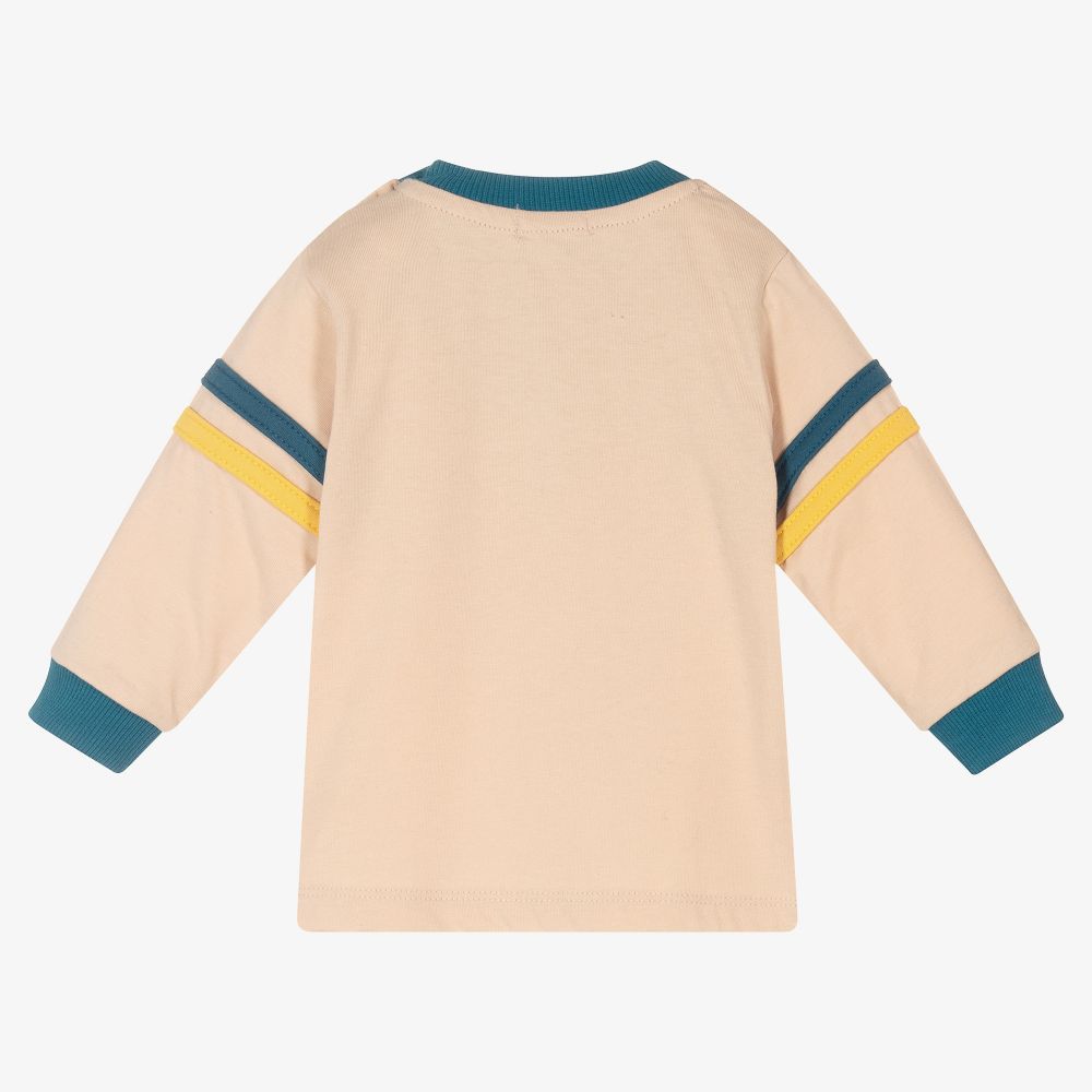 Dr. Kid-Boys Beige Cotton Jersey Top | Childrensalon Outlet