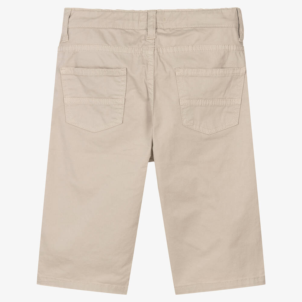 Dr. Kid-Boys Beige Cotton Shorts | Childrensalon Outlet