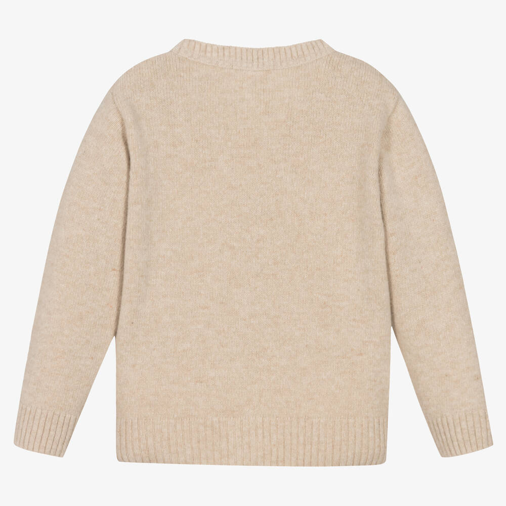 Dr. Kid Boys Beige Knitted Cardigan Childrensalon Outlet