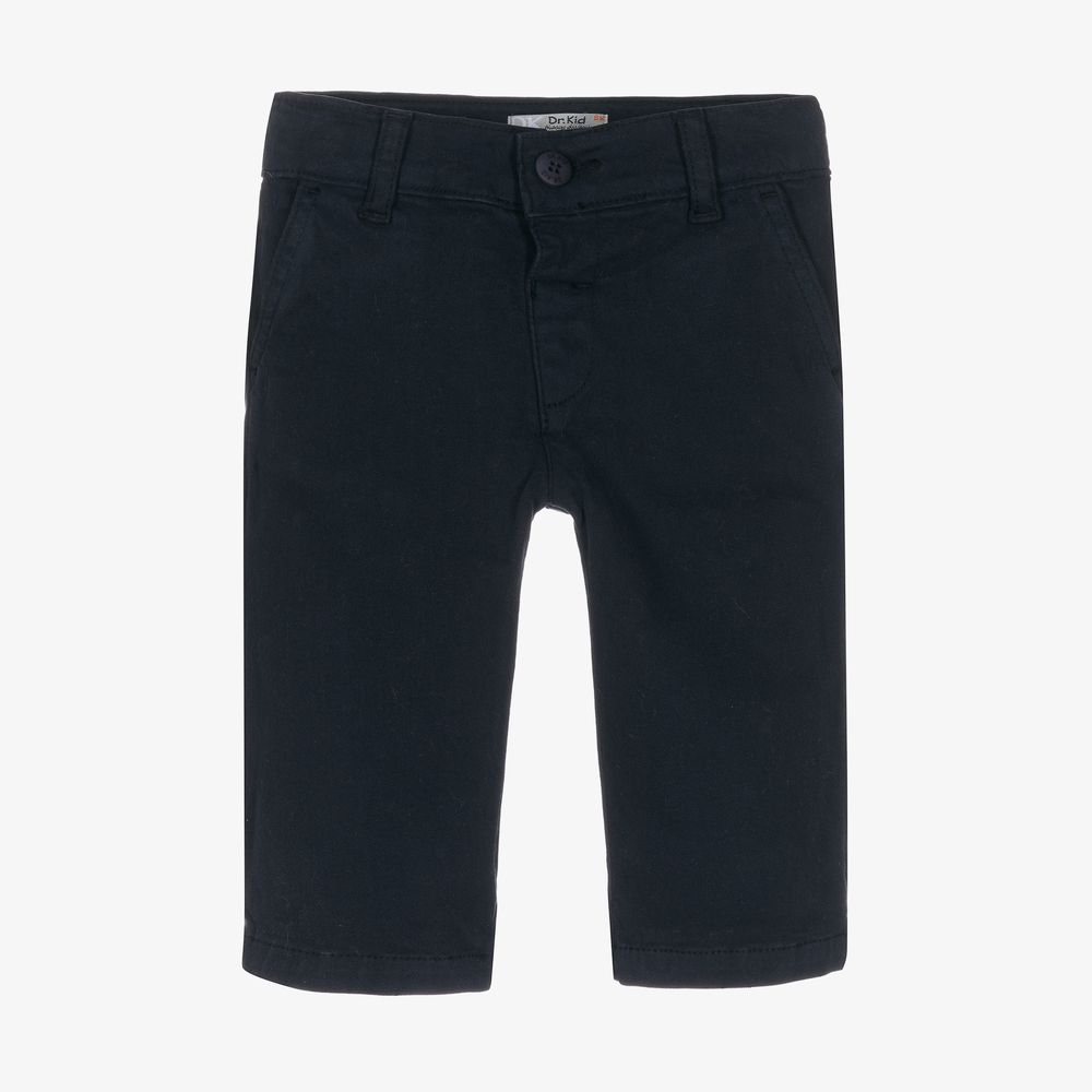 Dr. Kid - Boys Blue Cotton Chinos | Childrensalon