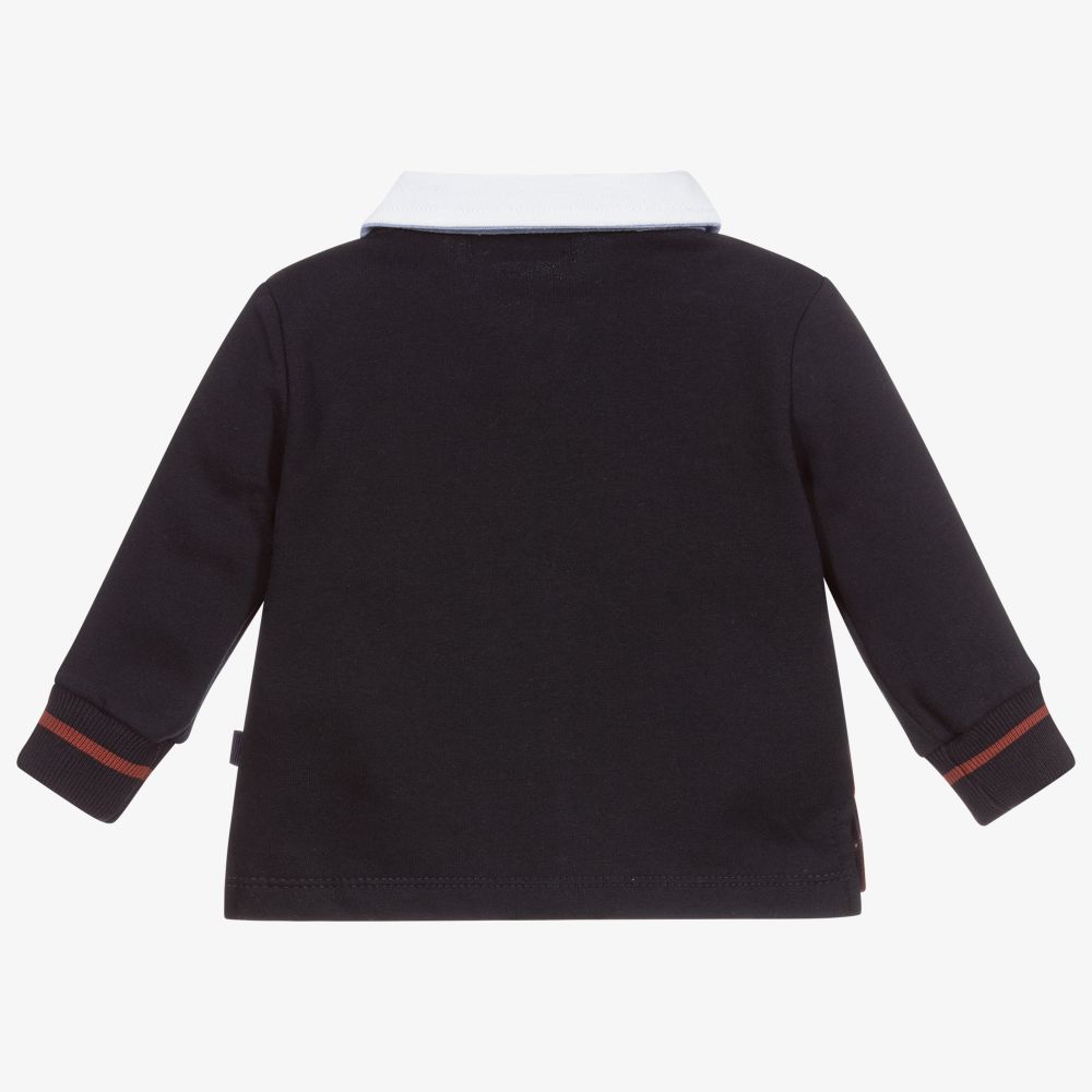 Dr. Kid-Синяя рубашка регби из хлопка для мальчиков | Childrensalon Outlet