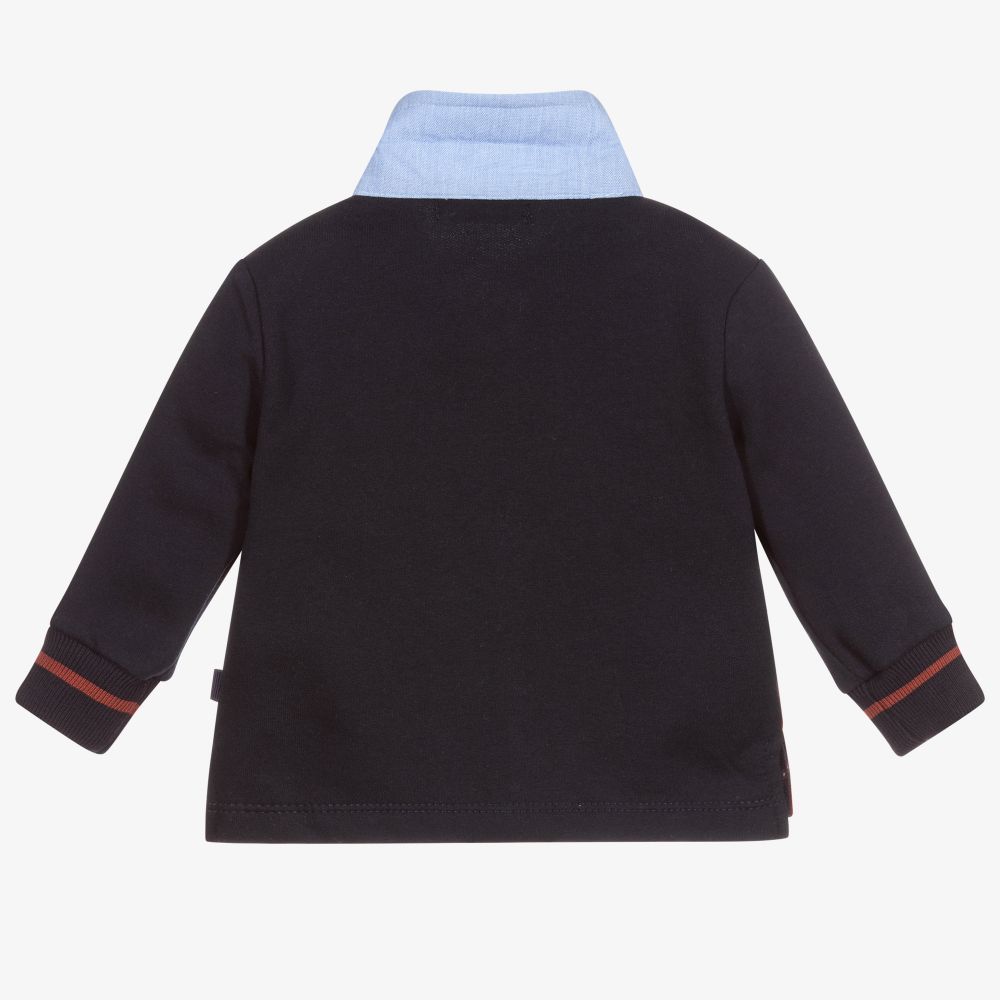 Dr. Kid-Синяя рубашка регби из хлопка для мальчиков | Childrensalon Outlet