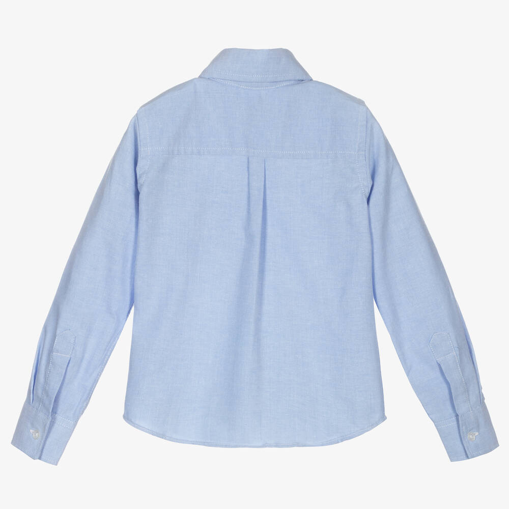 Dr. Kid-Boys Blue Cotton Shirt | Childrensalon Outlet