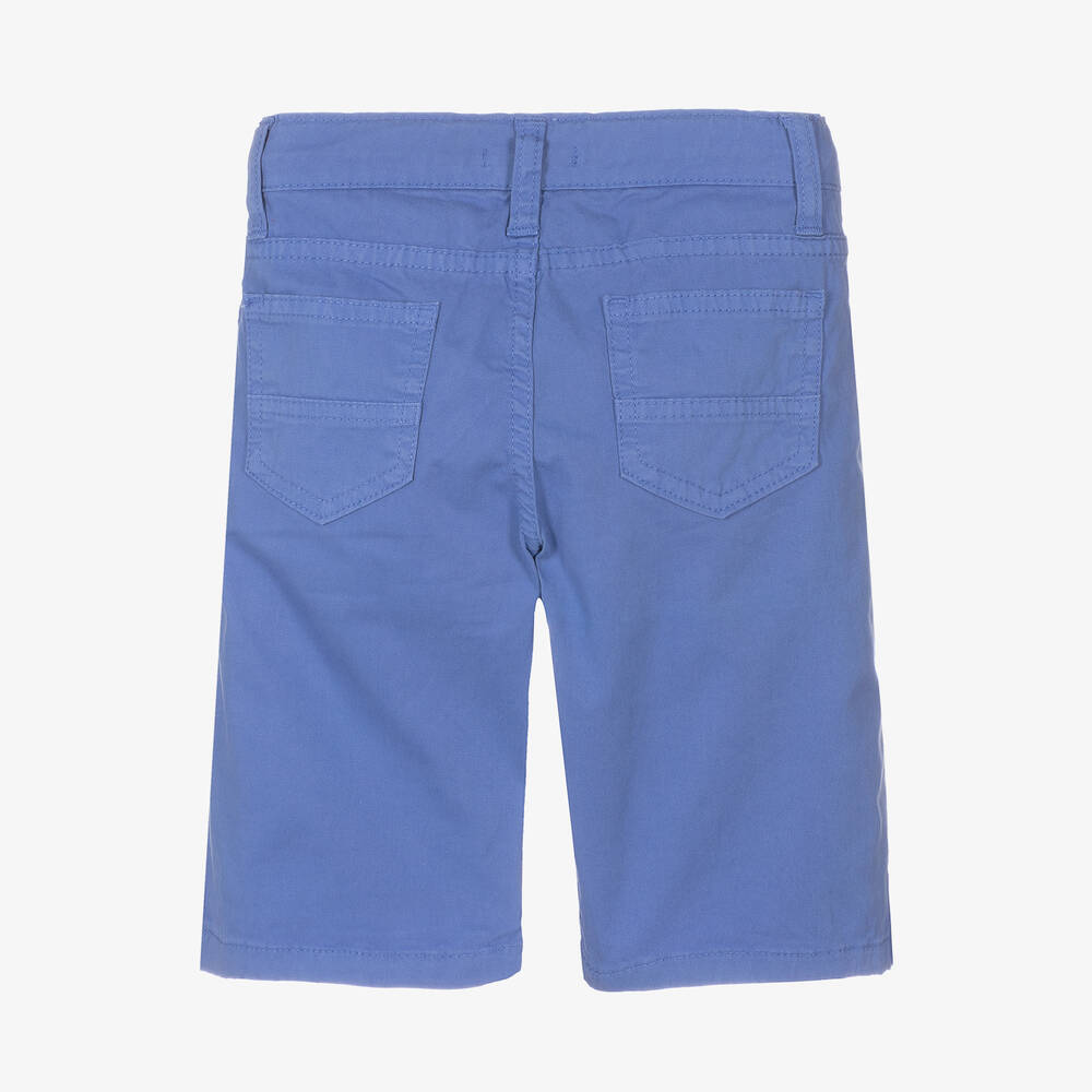 Dr. Kid-Boys Blue Cotton Shorts | Childrensalon Outlet