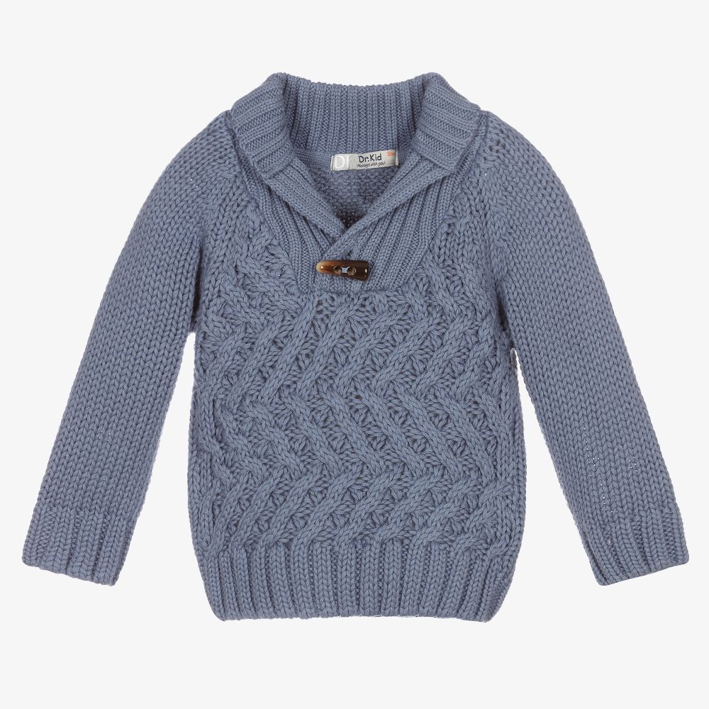 Dr. Kid - Boys Blue Cotton Sweater | Childrensalon