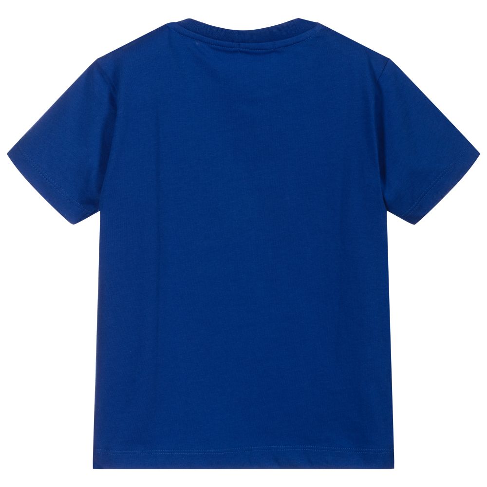 Dr. Kid-Boys Blue Cotton T-Shirt | Childrensalon Outlet