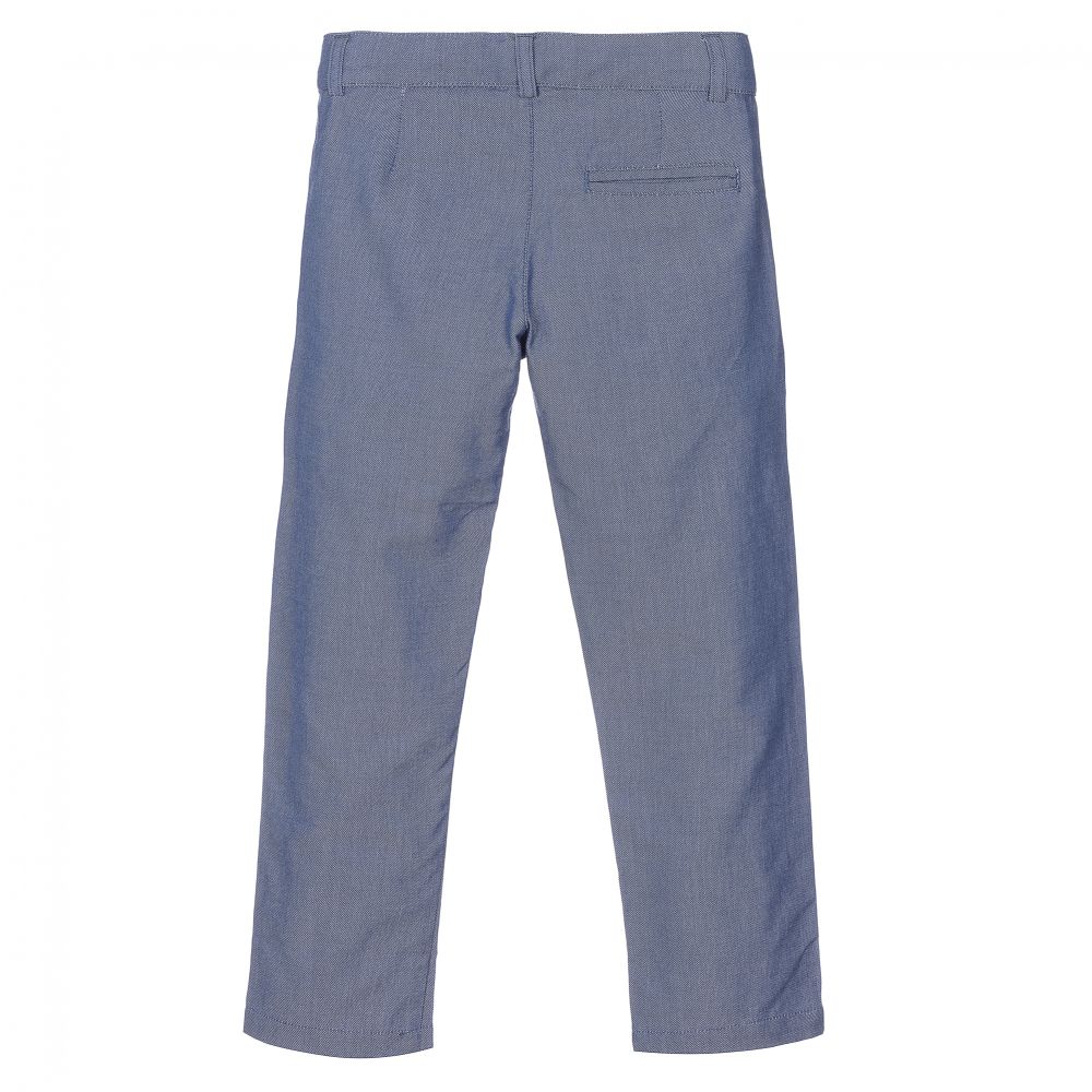 Dr. Kid-Boys Blue Cotton Trousers | Childrensalon Outlet