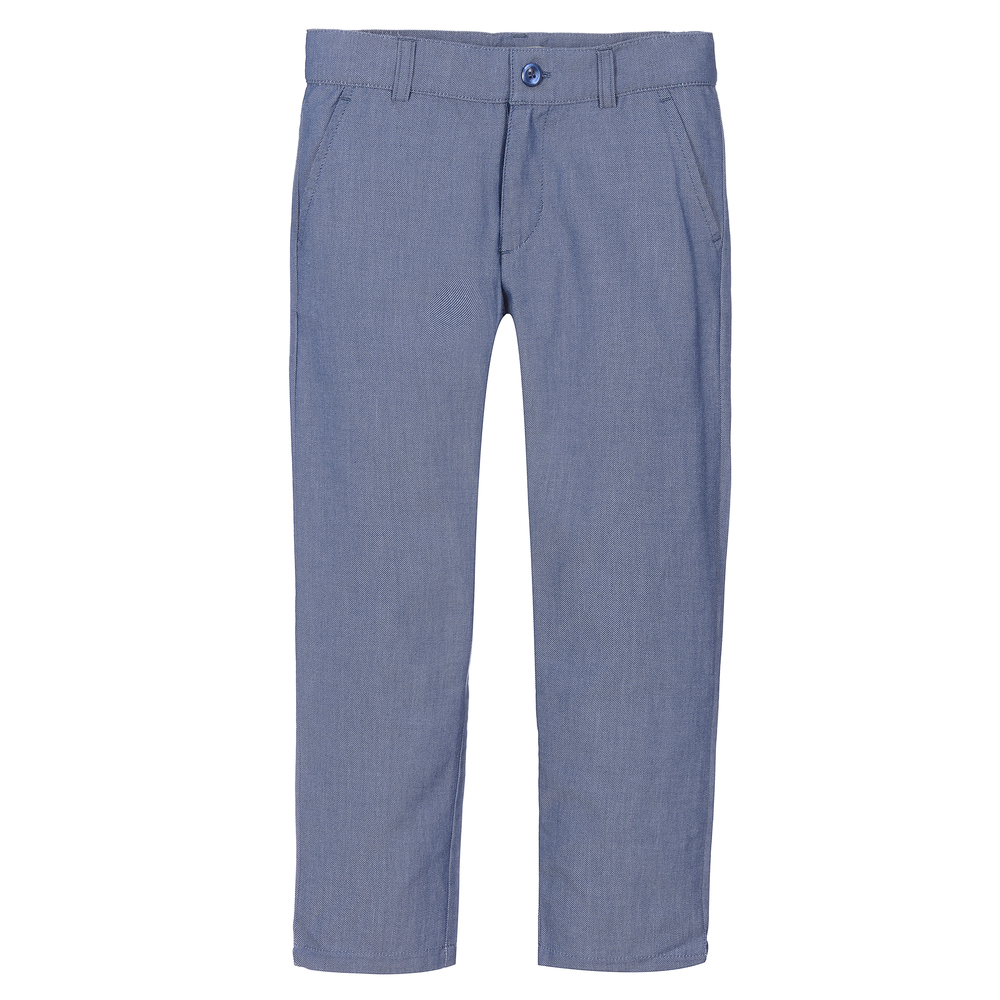 Dr. Kid - Boys Blue Cotton Trousers | Childrensalon