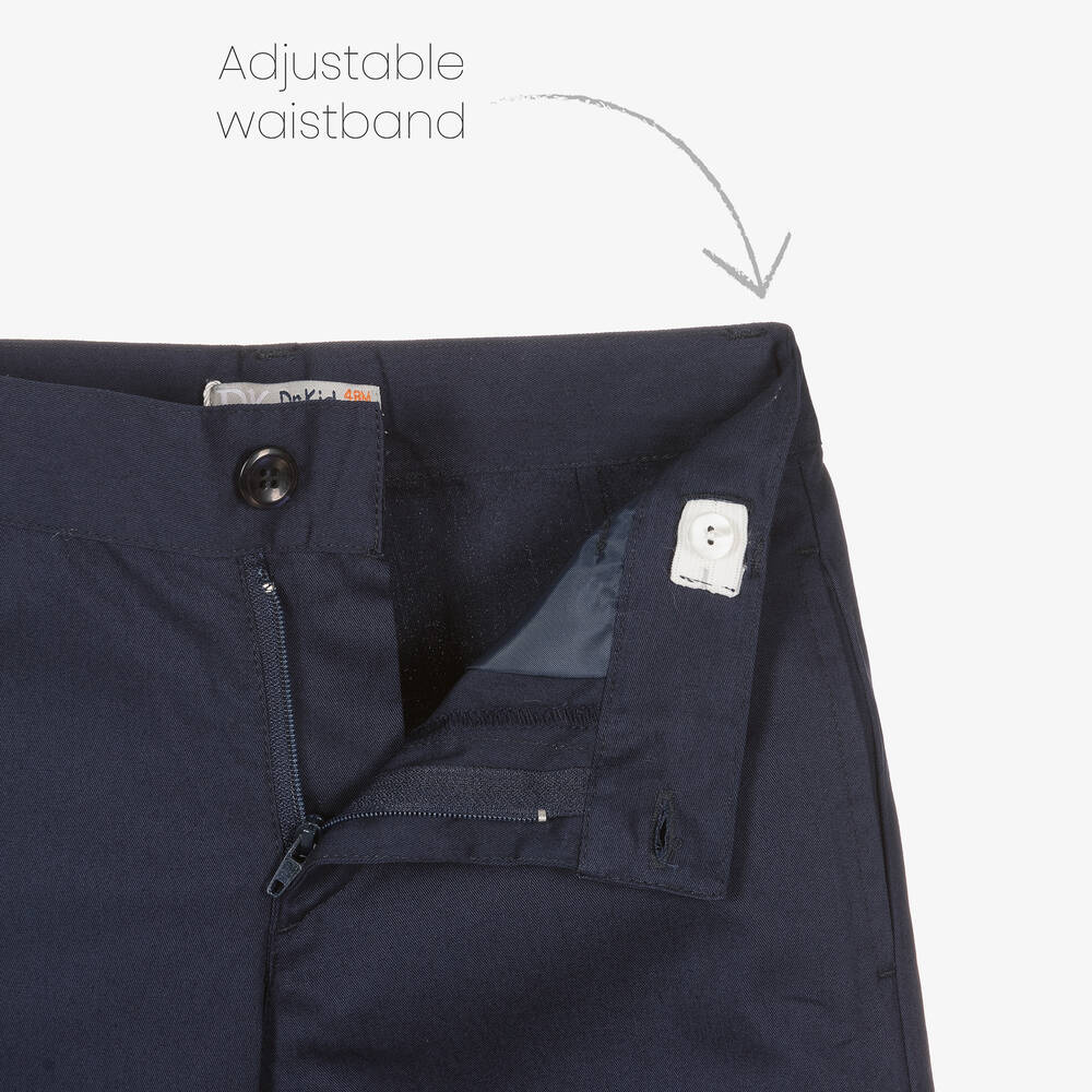 دكتور كيد-Boys Blue Cotton Trousers | Childrensalon Outlet