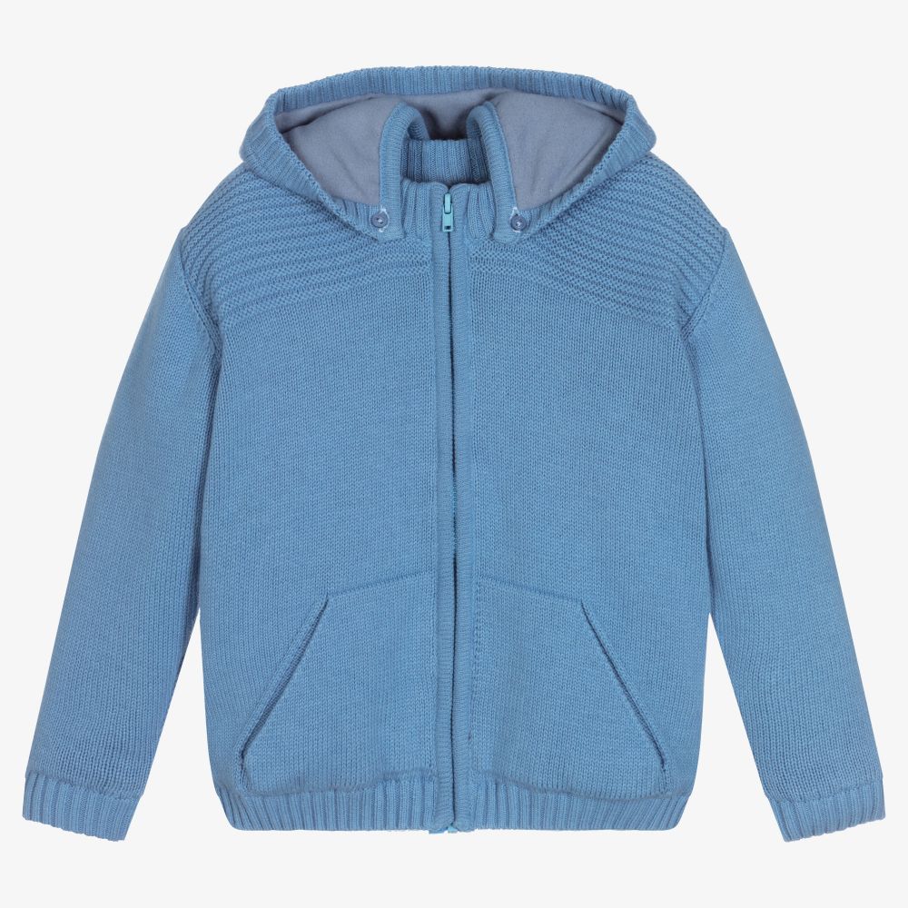 Dr. Kid - Boys Blue Hooded Zip-Up Top | Childrensalon