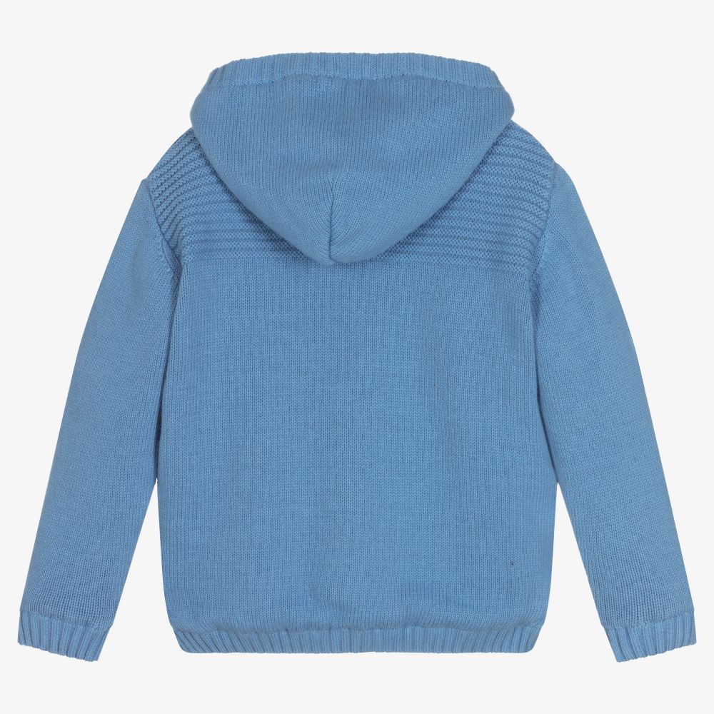 Dr. Kid-Boys Blue Hooded Zip-Up Top | Childrensalon Outlet