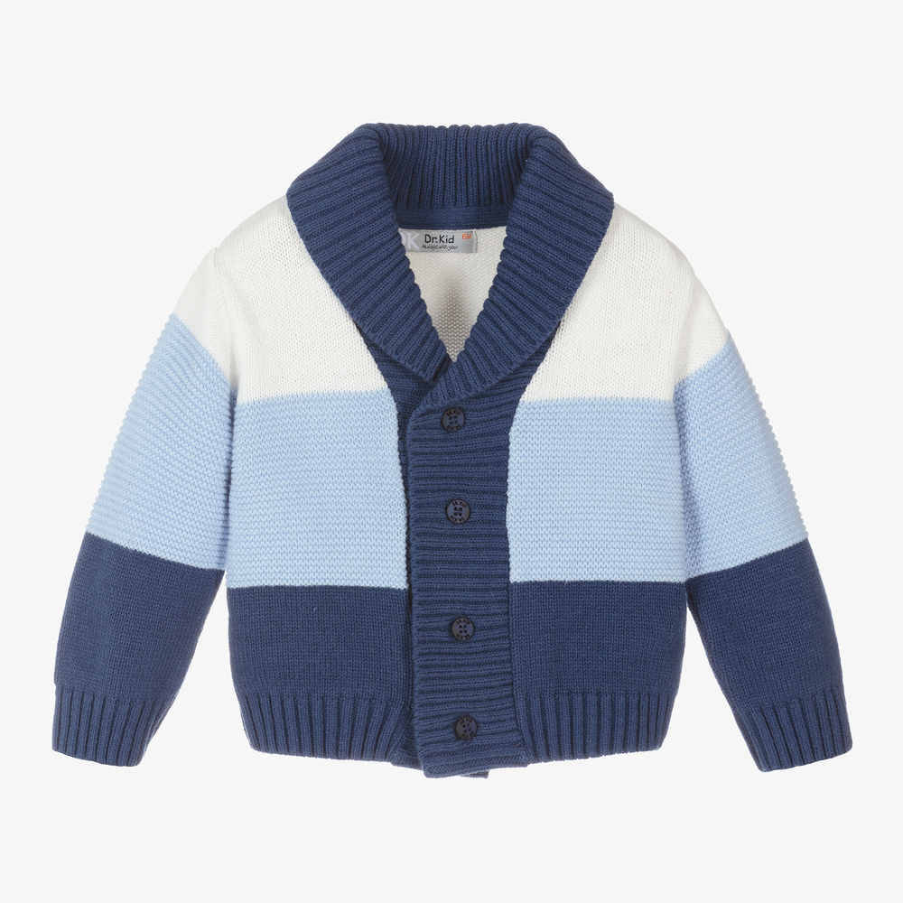 Dr. Kid-Boys Blue Knitted Cardigan | Childrensalon Outlet