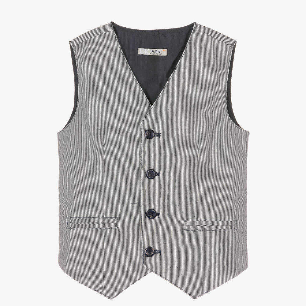 Dr. Kid - Boys Blue Pinstripe Waistcoat | Childrensalon