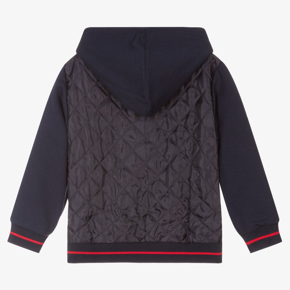 Dr. Kid-Boys Blue Quilted Jacket | Childrensalon Outlet