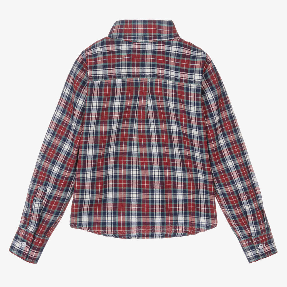 Dr. Kid-Хлопковая рубашка в красно-синюю клетку | Childrensalon Outlet