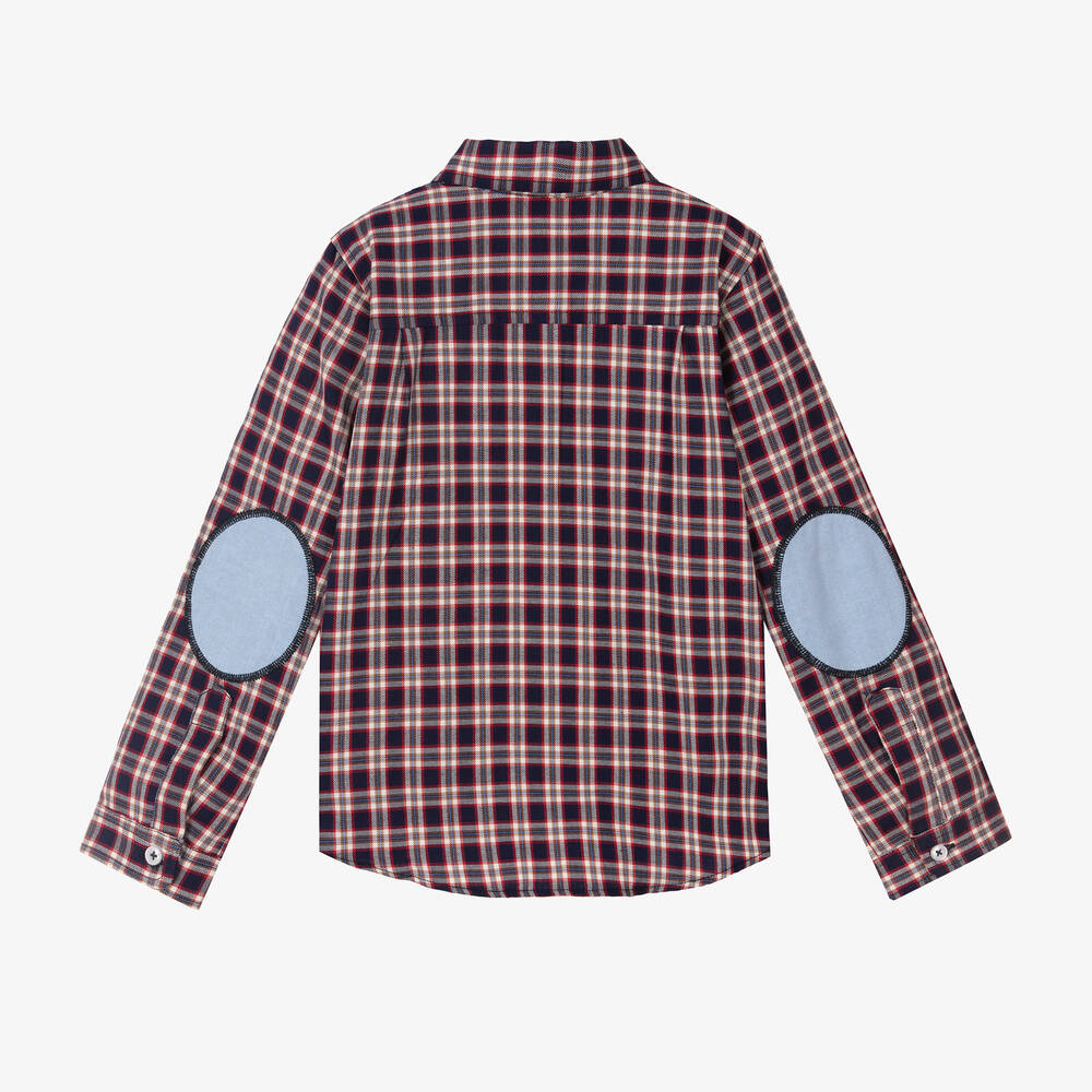 Dr. Kid-Boys Blue & Red Check Shirt | Childrensalon Outlet