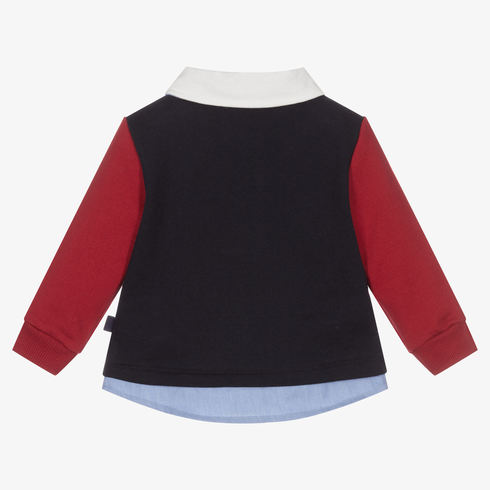 Dr. Kid-Boys Blue Rugby Shirt | Childrensalon Outlet