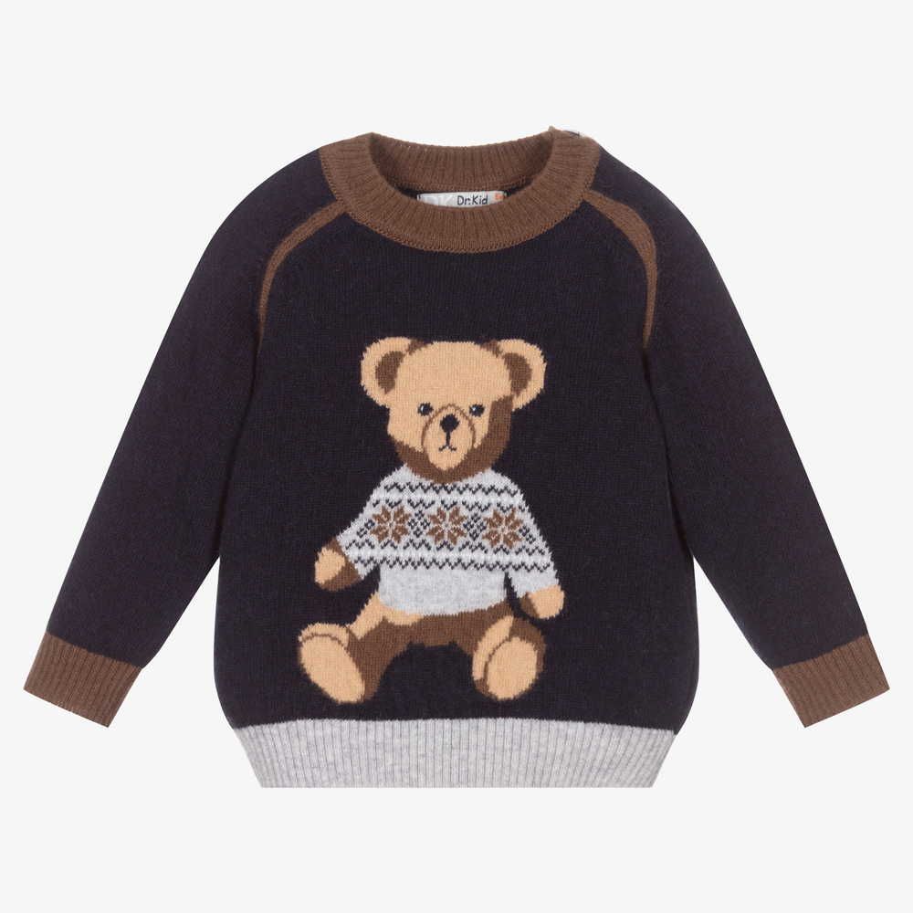 Dr. Kid - Boys Blue Teddy Sweater | Childrensalon