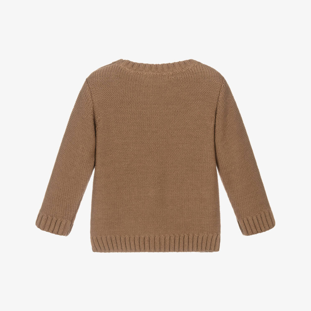 Dr. Kid-Свитер с косами тауп для мальчиков | Childrensalon Outlet